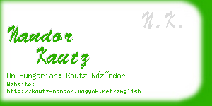 nandor kautz business card